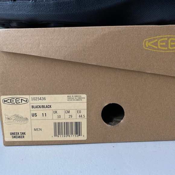 NIB KEEN UNEEK SNK Cord Knit Sneakers Men\'s Size 11 Black Casual Shoe main image 12